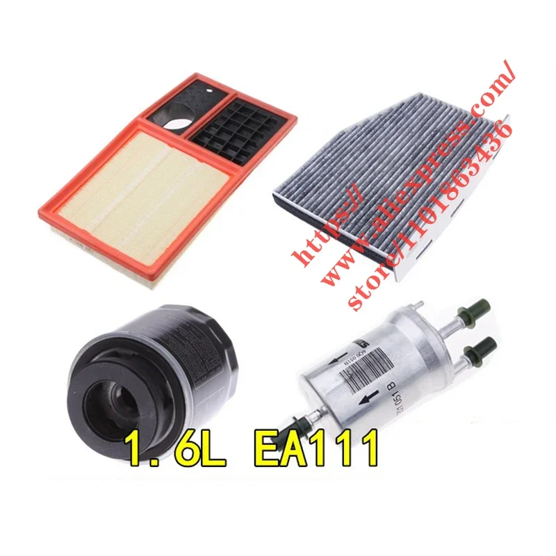 

4pcs/set Filter Set for 10-15 Skoda Octavia 1.6L EA111 Engine Air &Oil Filter&Cabin &Fuel Filter