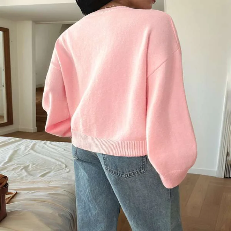 Novo outono inverno feminino camisola quente sólido com decote em v manga comprida pulôver de malha macio e confortável malhas roupas femininas