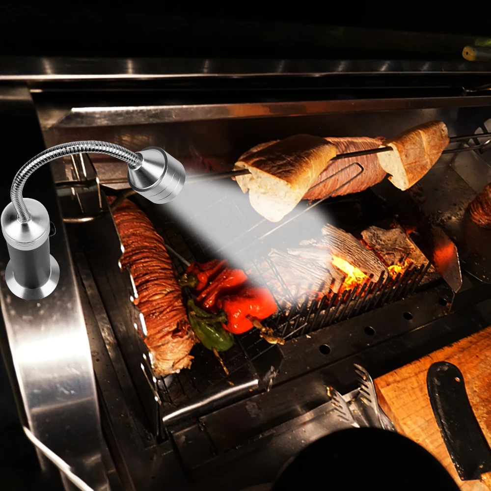 1 pcs Outdoor lighting 9 LED Flashlight Soft Tube Lighting Lamp Magnetic Base 360 ° Adjustable BBQ Grill Light Super-Bright