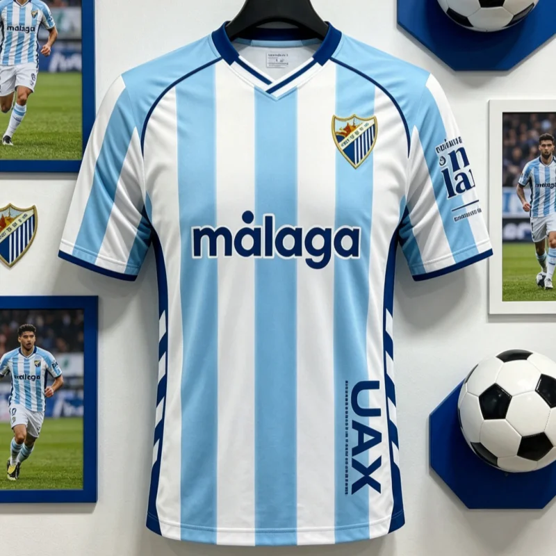 2026 New Soccer Jersey Malaga CF 3D Printed Adult Athleisure T-Shirt Family Summer Quick-dry Soft Comfy Family Kids Tees