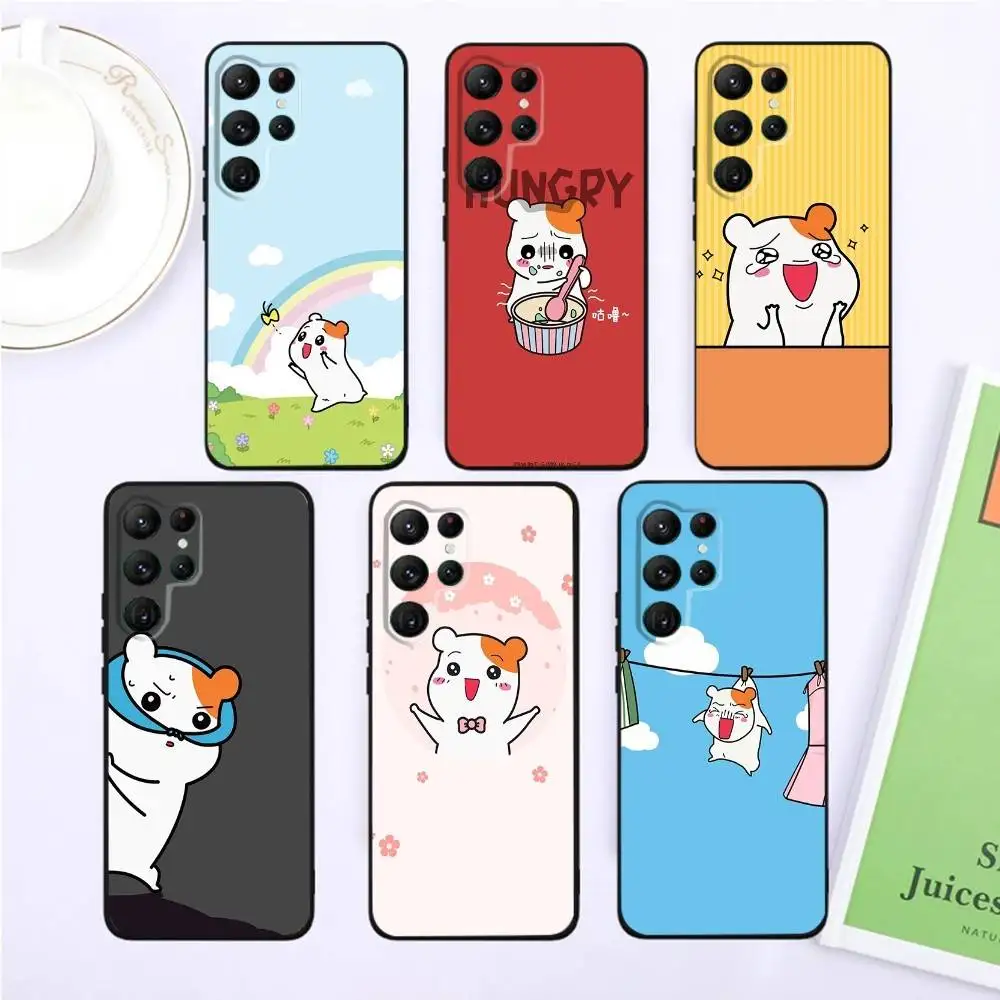 

Cute Oruchuban Ebichu Phone Case For Samsung S25,S24,S23,22,21,Ultra,Pro,S10,S30Plus,20lite Black Cover