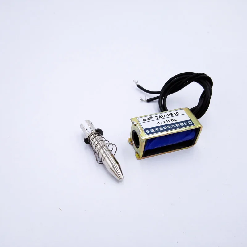 DC 12V 24V Pull Type Frame electromagnet TAU-0530 Linear Solenoid Electromagnet  travel 10mm keepping Force 700g
