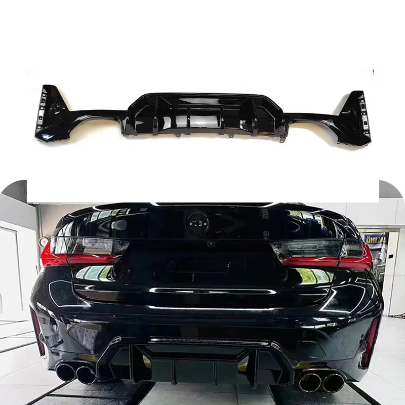 Rear Bumper Diffuser Spoiler Lip Trunk Wing Body Kit Splitter Cover Trim For BMW 3series G20G28 LCI