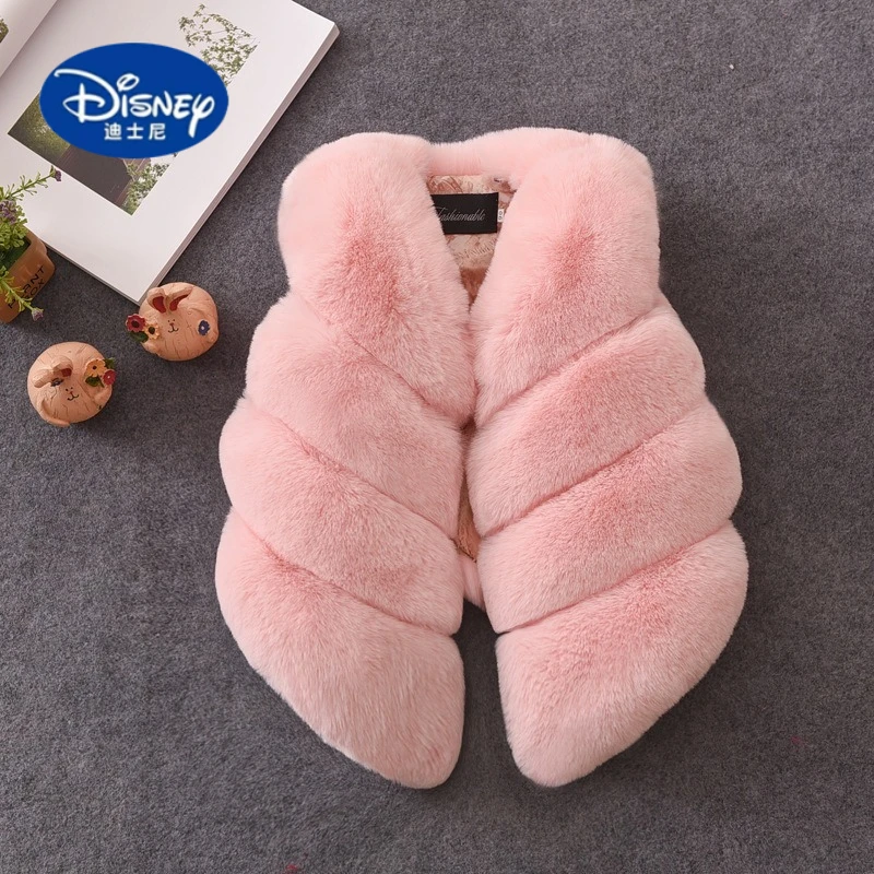 

Disney Kids' 2025 Patchwork Faux Fur Vest | Thick & Plush Sleeveless Jacket for Winter, Cozy Style for Boys & Girls