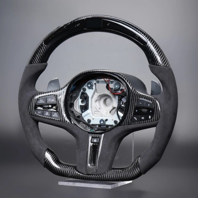 For BMW G carbon fiber suede LED heated vibrating hands-off 5au steering wheel G20G30G05G01G22