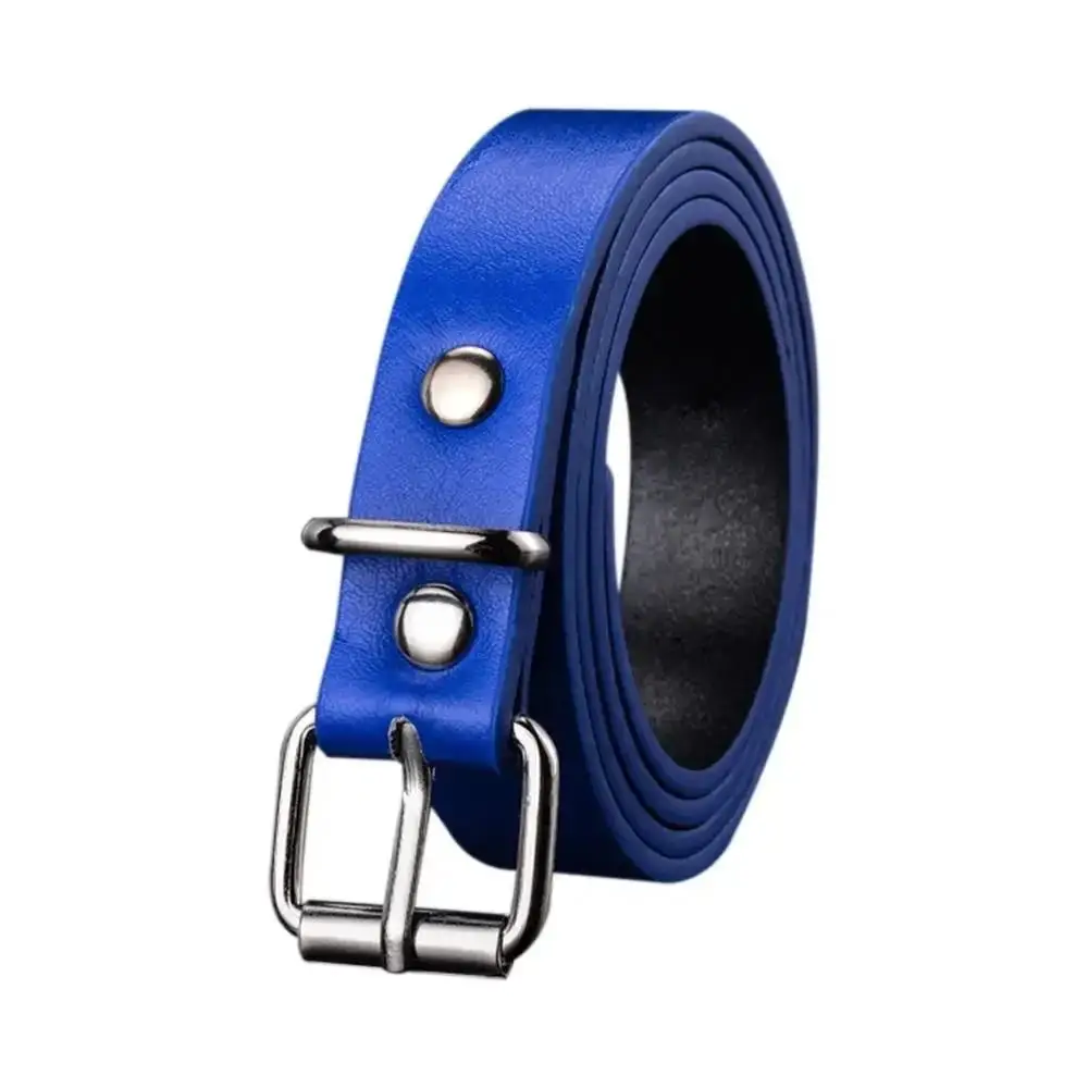 Kinderen PU lederen riemen jongens meisjes kind tailleband tailleband metalen gesp voor jeans broek broek jurk verstelbare riem