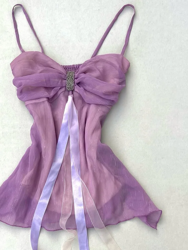 Top de Tirantes Mo Estilo Retro Y2K para Mujer, Verano 2025, Nuevo, Moderno, Súper Bonito, Estilo Casual, Ajustado, de Al...