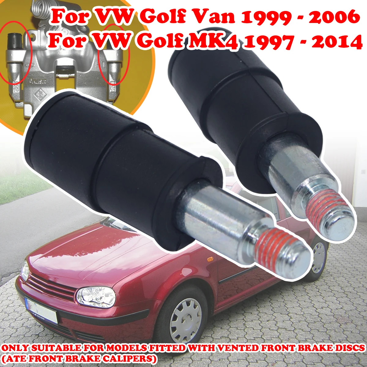 

Для VW Golf MK4 / Van 1999-2006 Передний тормозной суппорт, ползунок направляющих, комплект болтов, левый и правый корпус диска, сильфонная втулка
