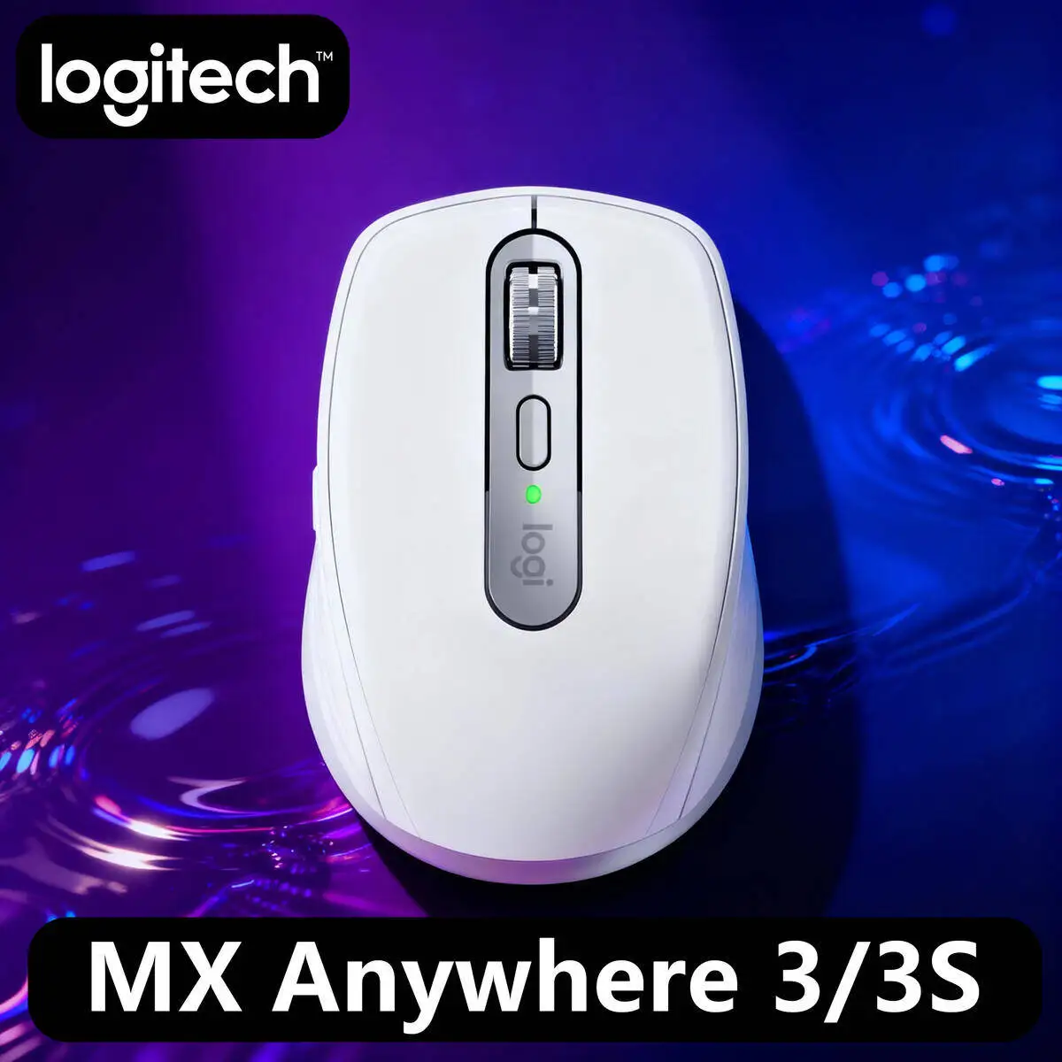 

Logitech MX Anywhere 3S Mouse, Wireless, 8000 DPI, MagSpeed Scroll, Logitech Flow, Silent, 3-Device, Laptop/PC