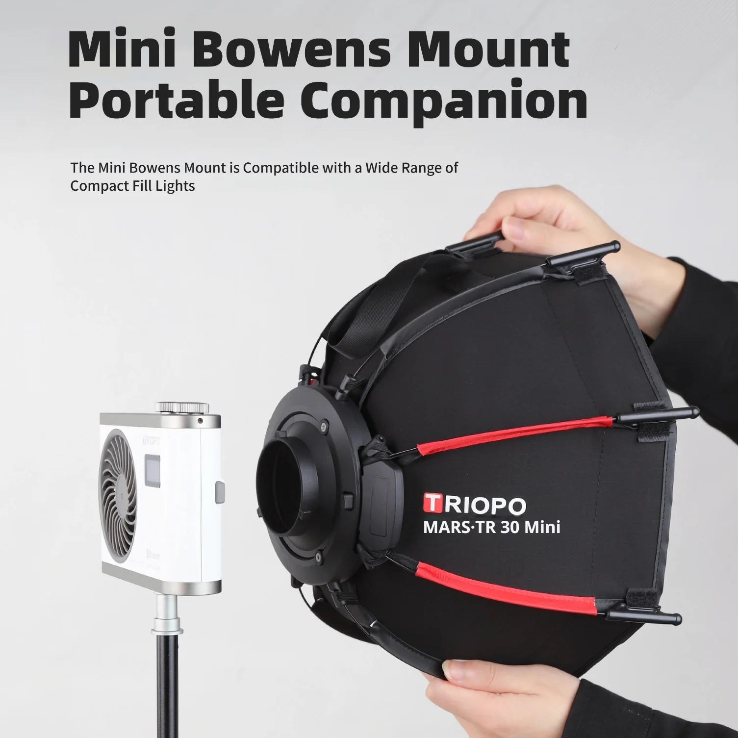 Triopo 30cm Mini Octagonal Softbox Portable Speedlite Umbrella Quick Pack Outdoor Photography Light Box with Mini Bowens Mount