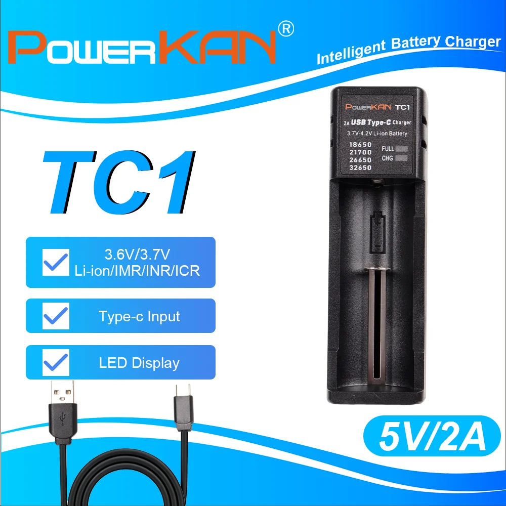 POWERKAN TC1 Microcomputer Management Smart Charger for Li-i