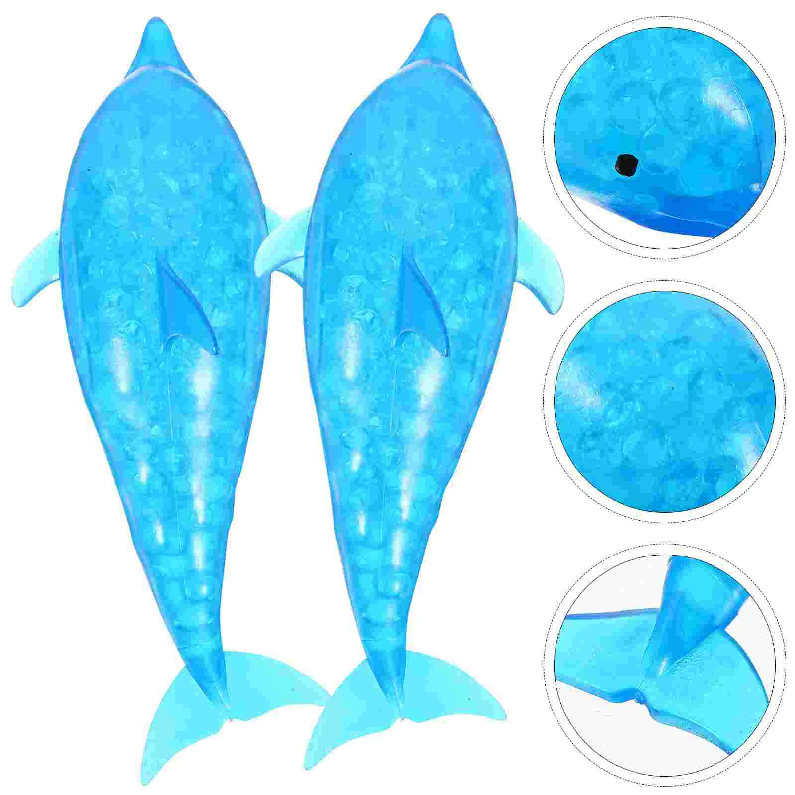 

2pcs Dolphin Toys Squeeze Toys Interesting Stress Toys Funny Ocean Stress Playthings dolphin toys for kids