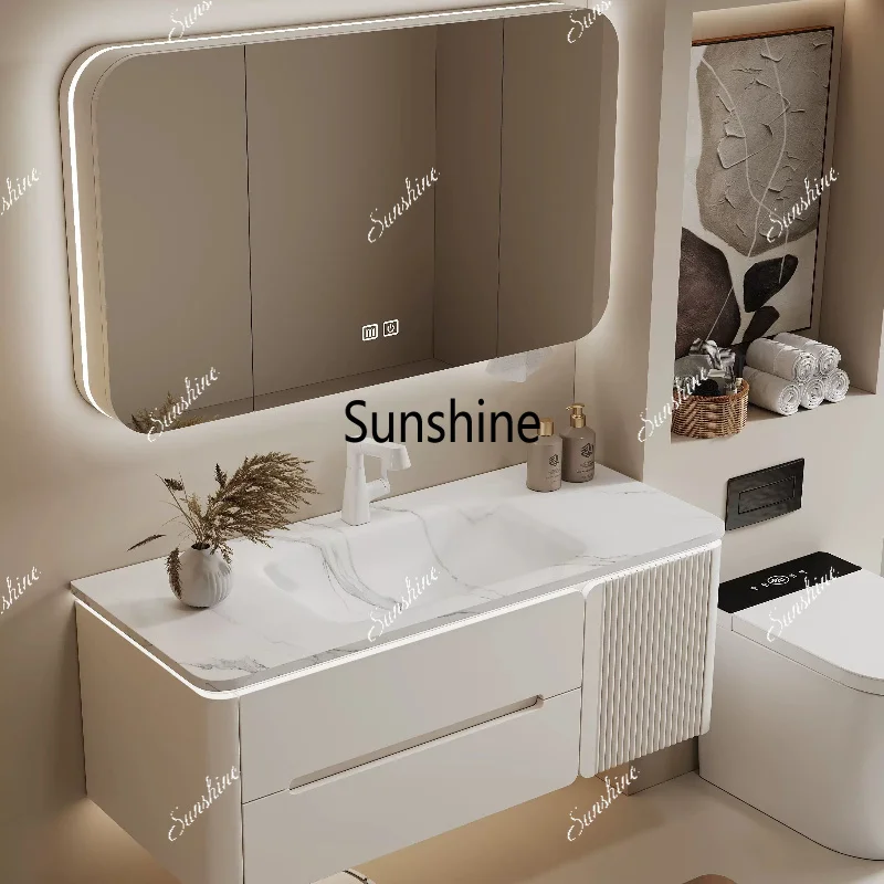 Bathroom cabinet, ceramic integrated basin, toilet, washstand, customized.
