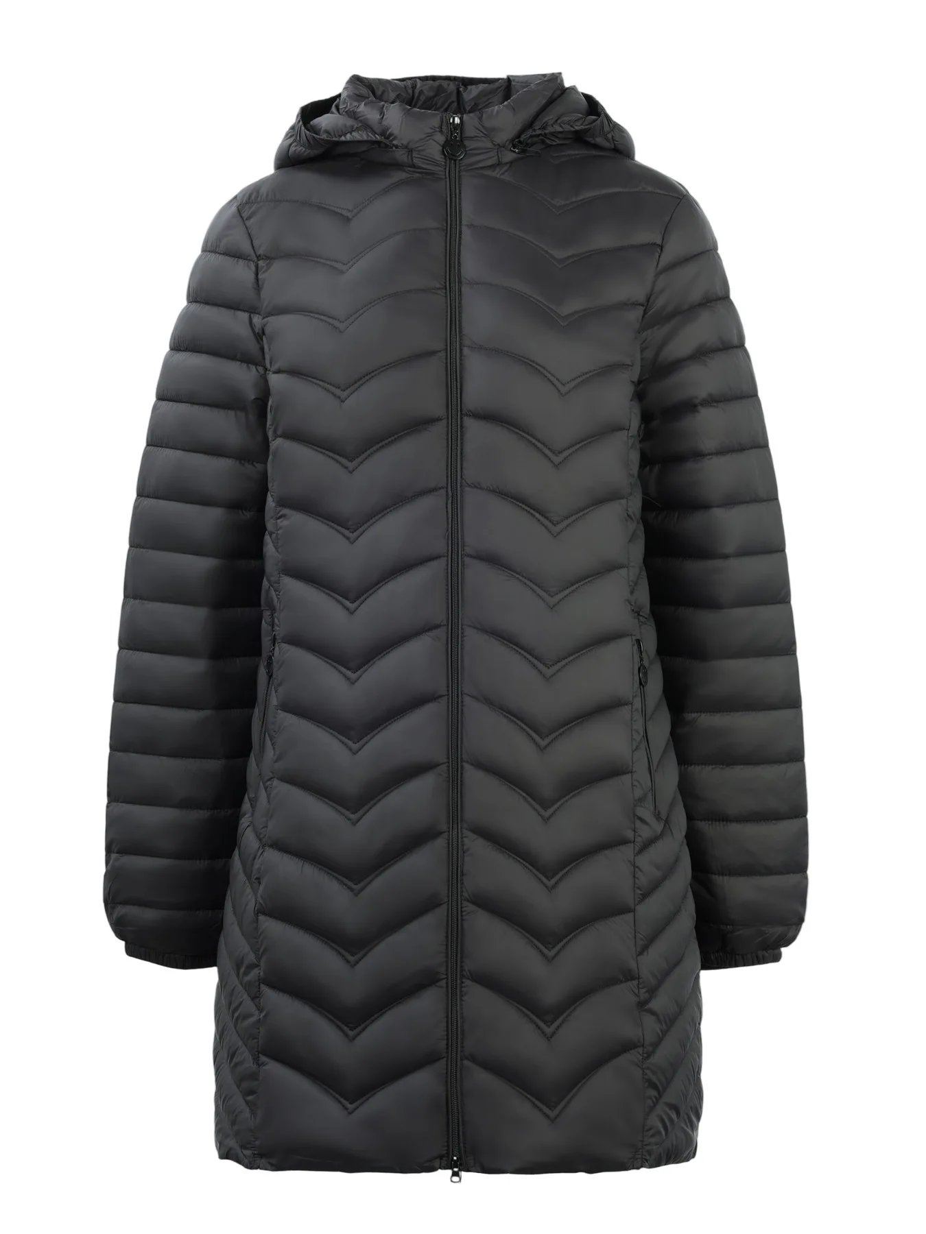 

Winter Women's Cotton-Padded Jacket Mid-Length Commuting Detachable Cap down Bag Coat for Women