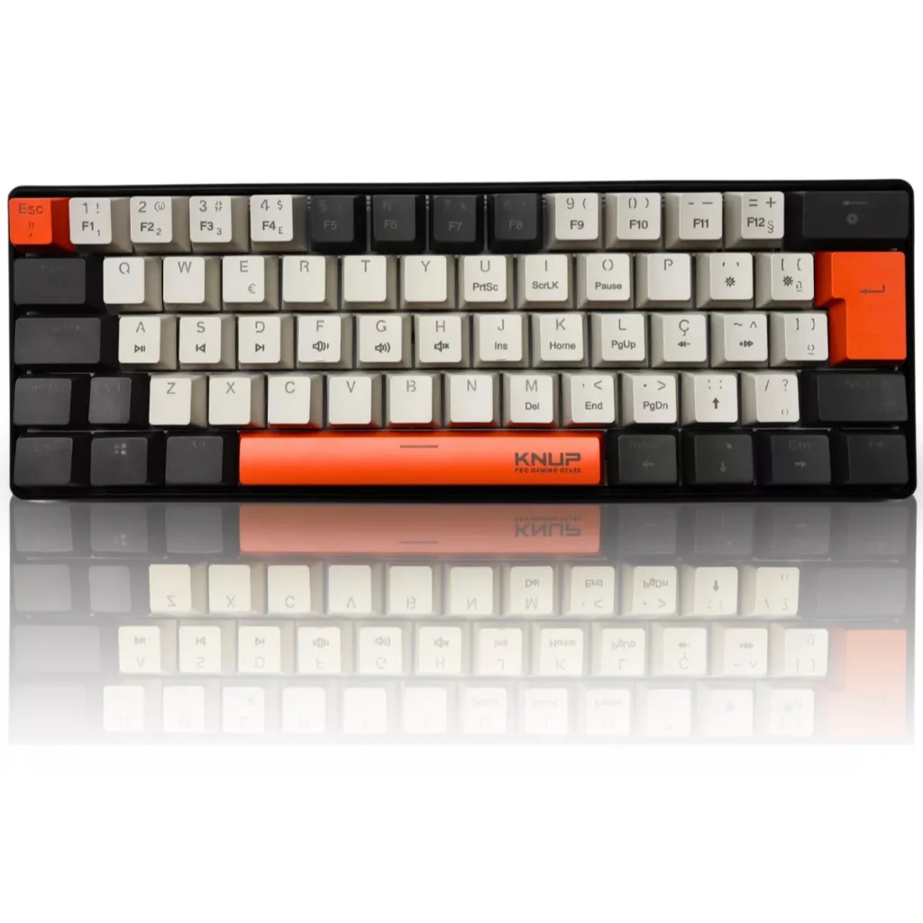 Knup Teclado Gamer Com Fio USB TE125 Madset 60% Retro Iluminado RGB