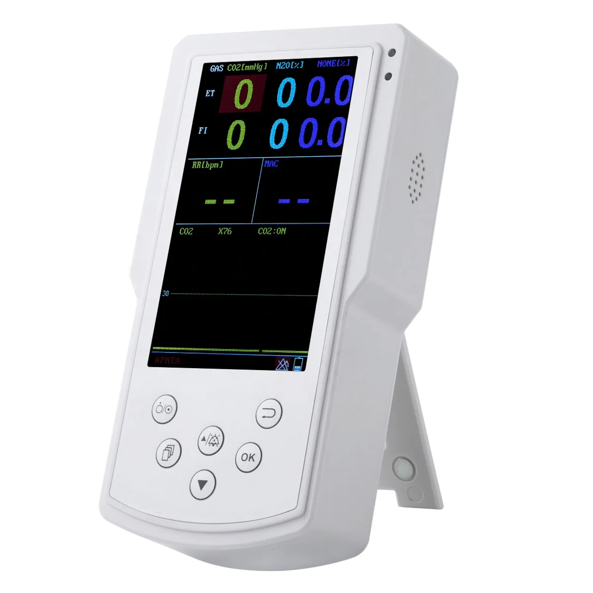 Handheld Human Veterinary Multi Anesthesia Gasanalysator Detector ICU CCU Krankenwagennutzung