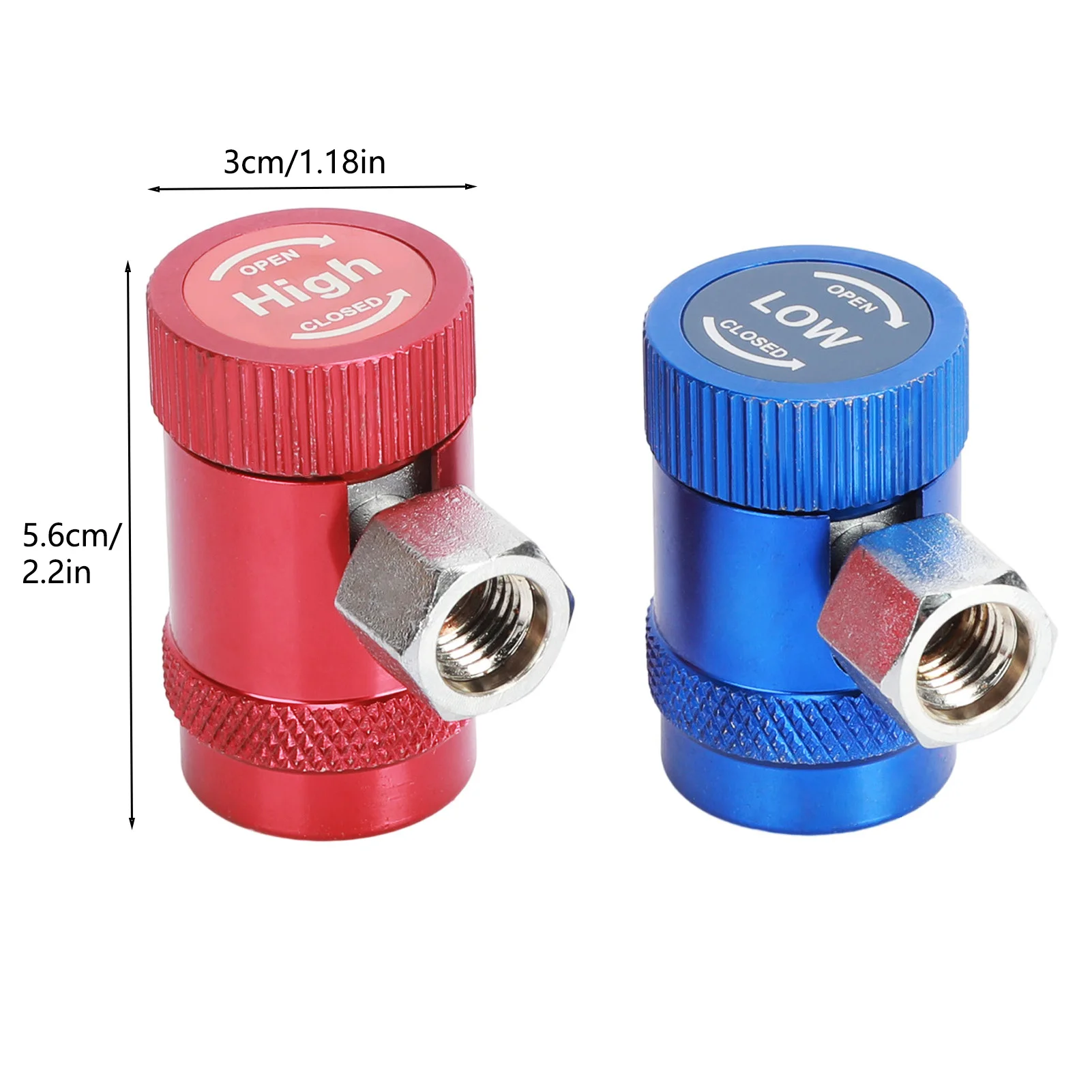 1 Pair New Refrigerant 1234YF Auto A/C Manifold Gauge Quick Coupler High And Low R1234 Refrigerant Joint Filler Transition Joint