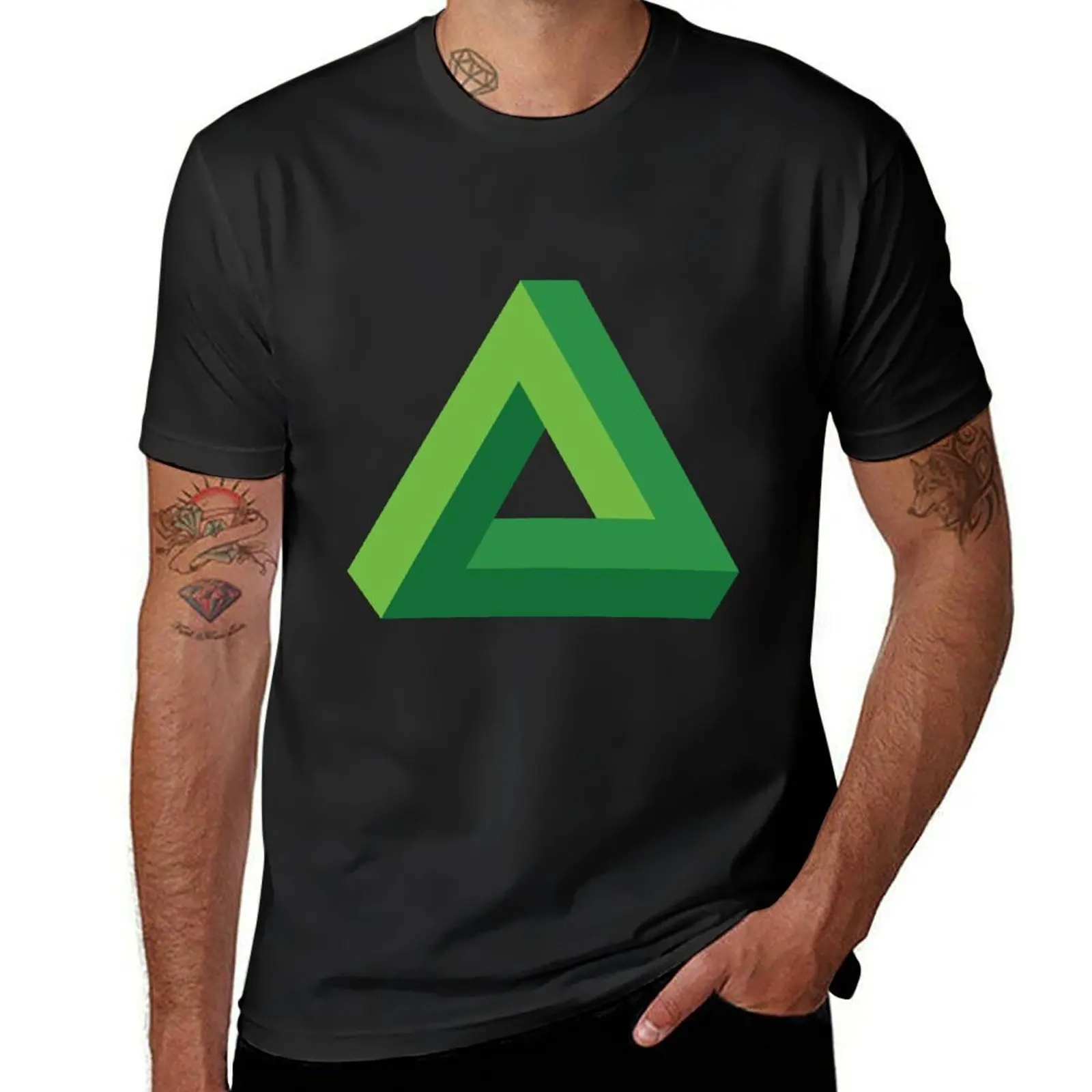 

Impossible Triangle - Green T-Shirt tshirts personalised anime t shirts gifts for boyfriend Men's cotton t-shirt
