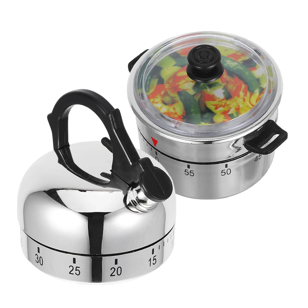 

2PCS Kitchen Timer Countdown Reminder Egg Timers Mechanical Cooking Small Retro Accurate Reliable Multifunctional Kitchen Use