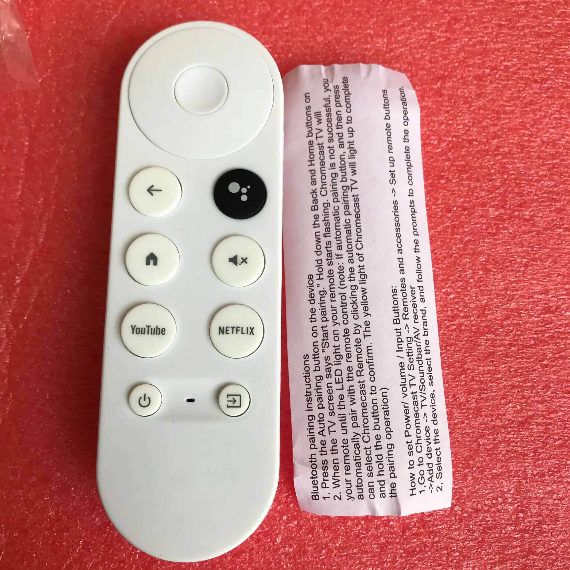 RemoteControl for Google Chromecast 4k Snow Streaming Media Player (Remote ONLY)G9N9N Replacement Voice