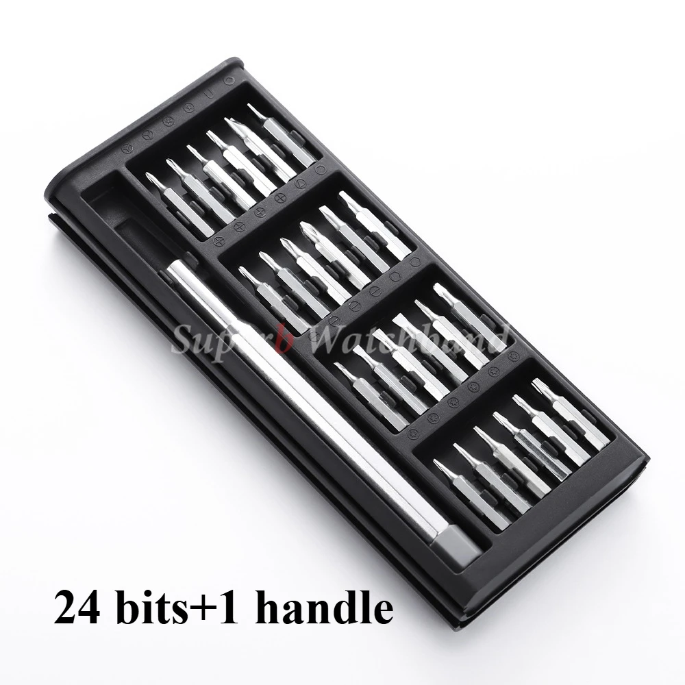 مجموعة مفك براغي دقيقة صغيرة 25 في 1 مفك براغي مغناطيسي مجموعة أدوات إصلاح لساعة الكاميرا والكمبيوتر اللوحي والنظارات