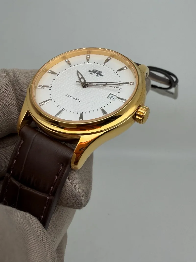 

Beijing Brand Watch Hongru 16 Small Diamond Wide Three-pin Single Calendar Mechanical Watch