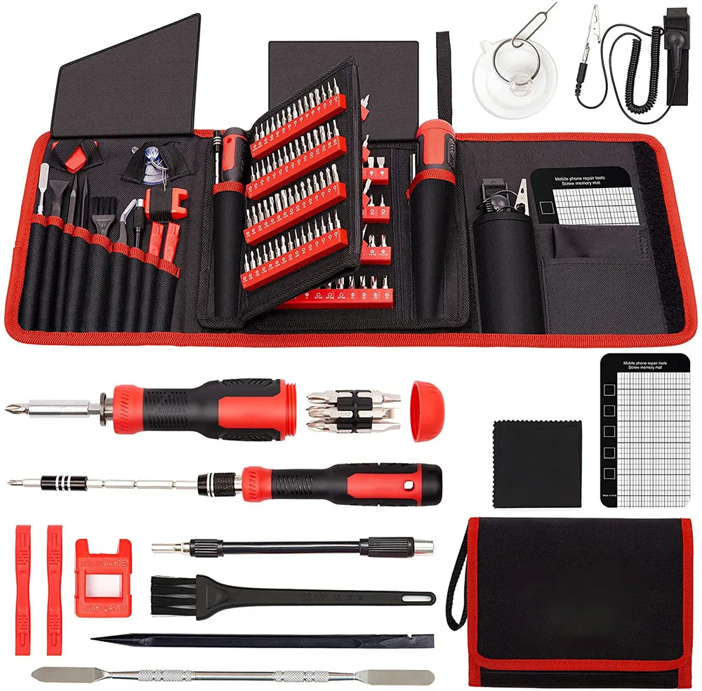 190 In 1 Screwdriver Set Magnetic Phillips Slotted Torx Screw Bit + Bag Repair Hand Tool For Mobile Phone Notebook Iphone