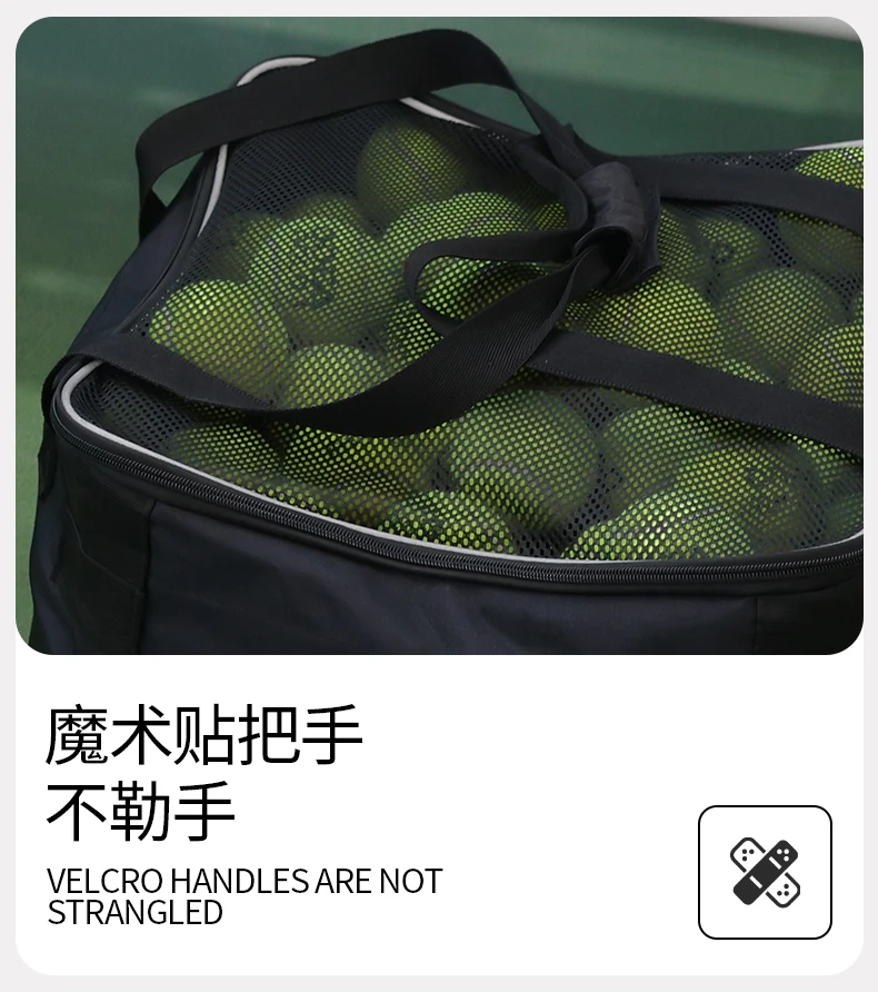 ODEA Tennistasche, Stoff, faltbar, tragbar, Tennistasche, 80/160 Stück, tragbare Outdoor-Aufbewahrungstasche – Detail 7
