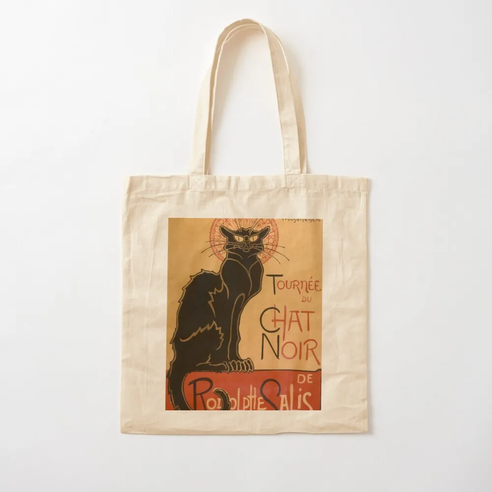 

Tour of Rodolphe Salis' Chat Noir - Theophile Steinlen Tote Bag women bag sac pour femme Handbags Cloth bags Canvas Tote Bag