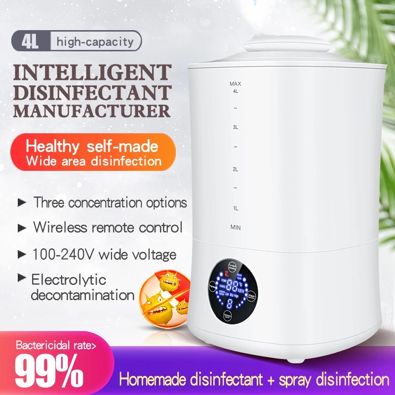 

4L Fully Automatic Spray Hypochlorous Disinfectant Water Generator Water Maker For Home Office Protection 110V-Us Plug