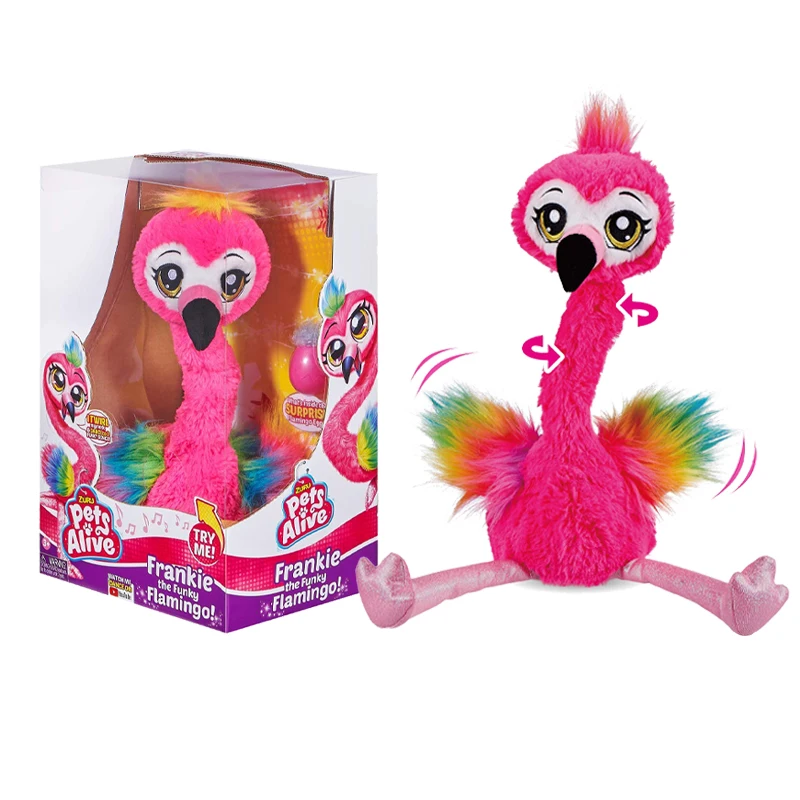 

ZURU Pets Alive Frankie The Funky Flamingo Electric Dancing Plush Toys Cute and Fun Interactive Toys Perfect Gift for Friends