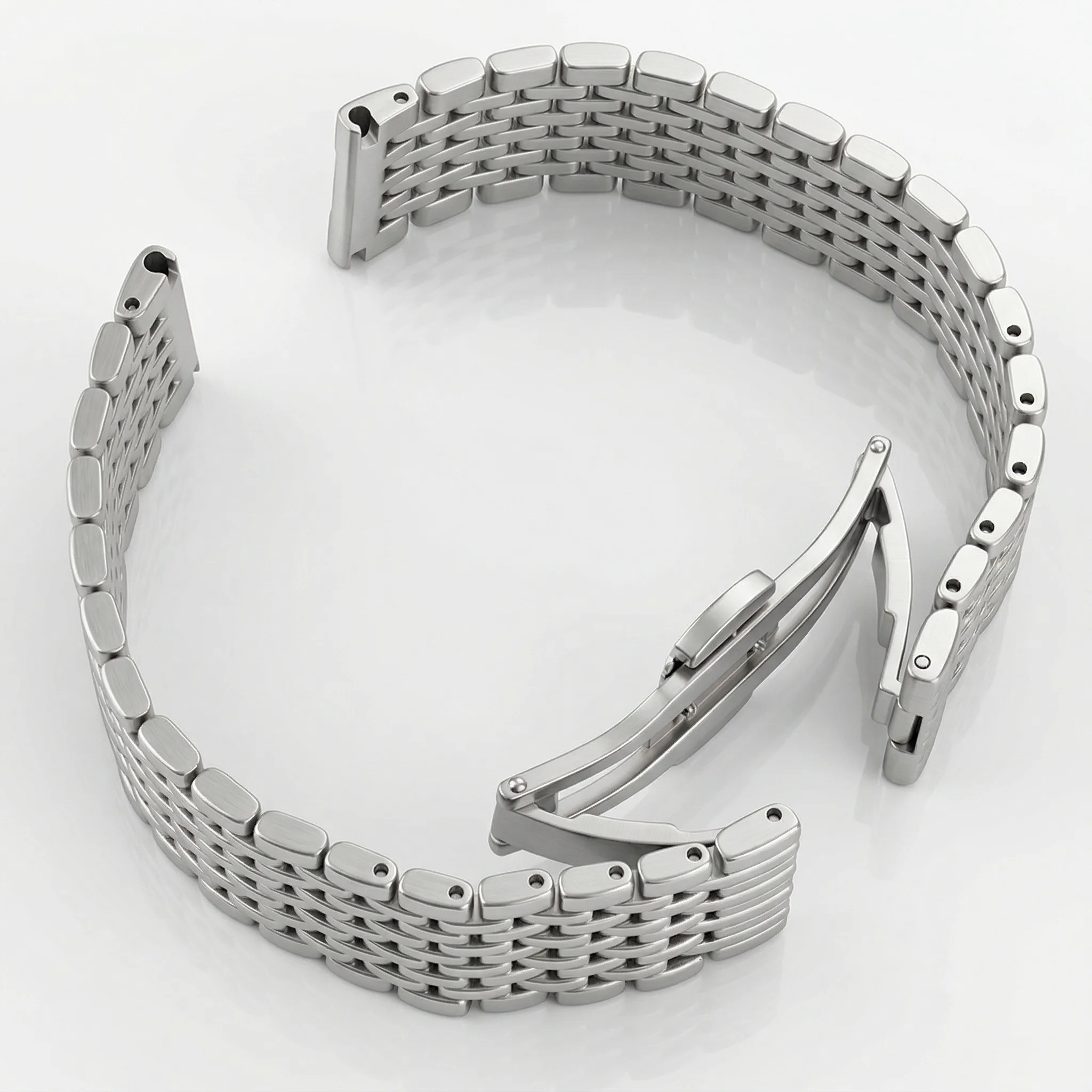 Watch Bracelet 16mm 18mm 20mm 22mm Silver Stainless Steel Watchbands Women Men Solid Wrist Watch Strap Accessories
