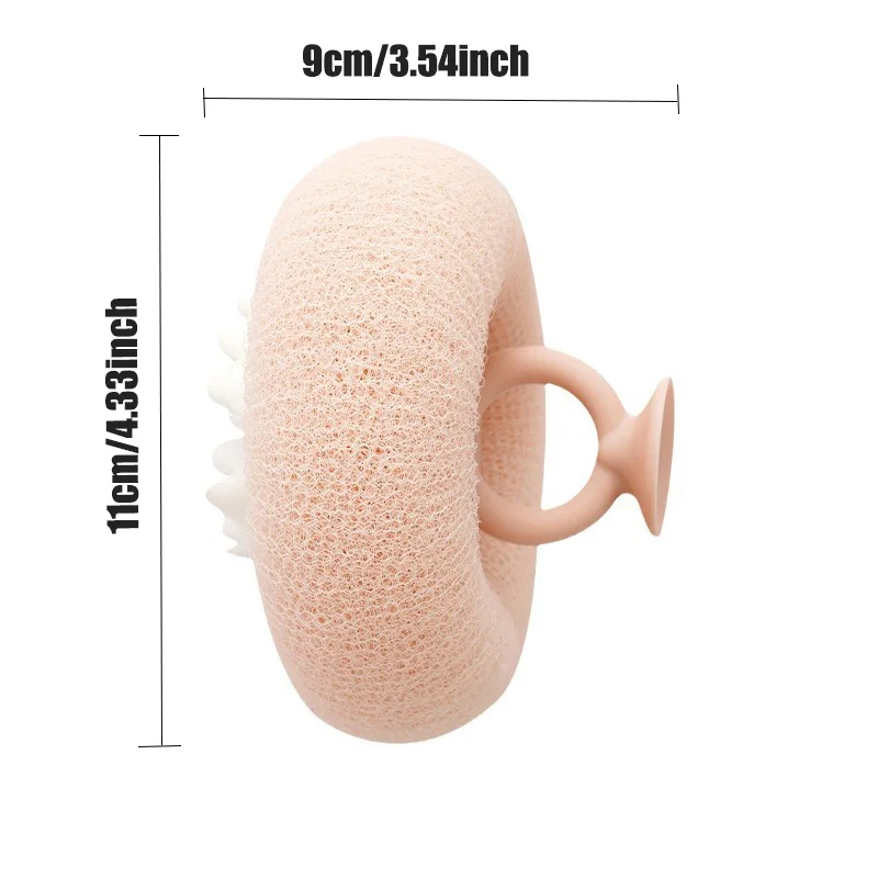 2pcs Super Soft Sunflower Suction Cup Bath Ball Foaming Sponge Painless Rubbing Mud Back Massage Bath Brush Skin Body Cleaning