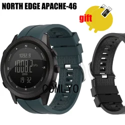 For NORTH EDGE APACHE-46 DESERT Strap Band Belt Smart watch Silicone Women men Bracelet Screen protector film