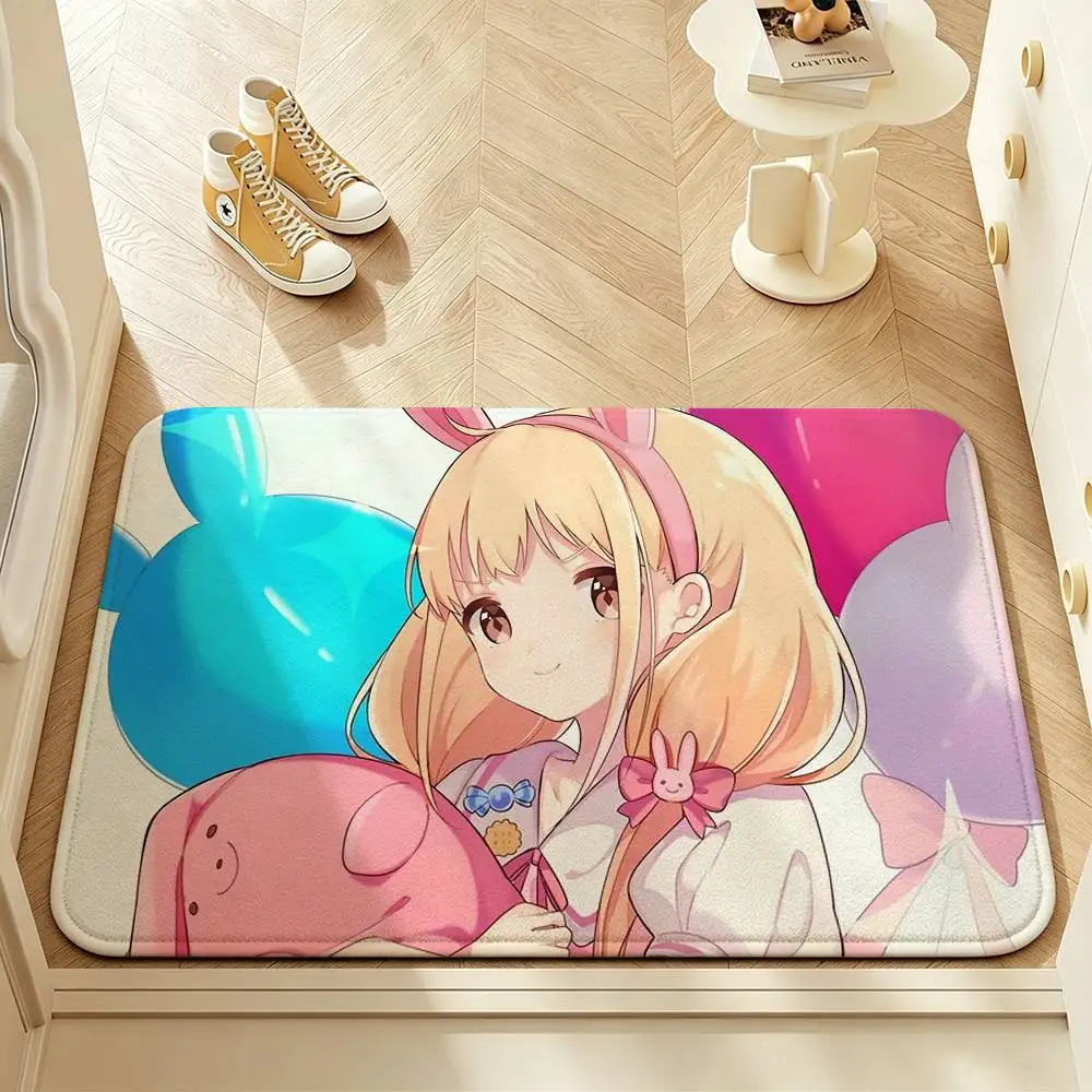 F-Futaba A-Anzu C-CANDY ISLAND Short Plush Anti-Slip Rug Soft Machine Washable Floor Mat Home Decor