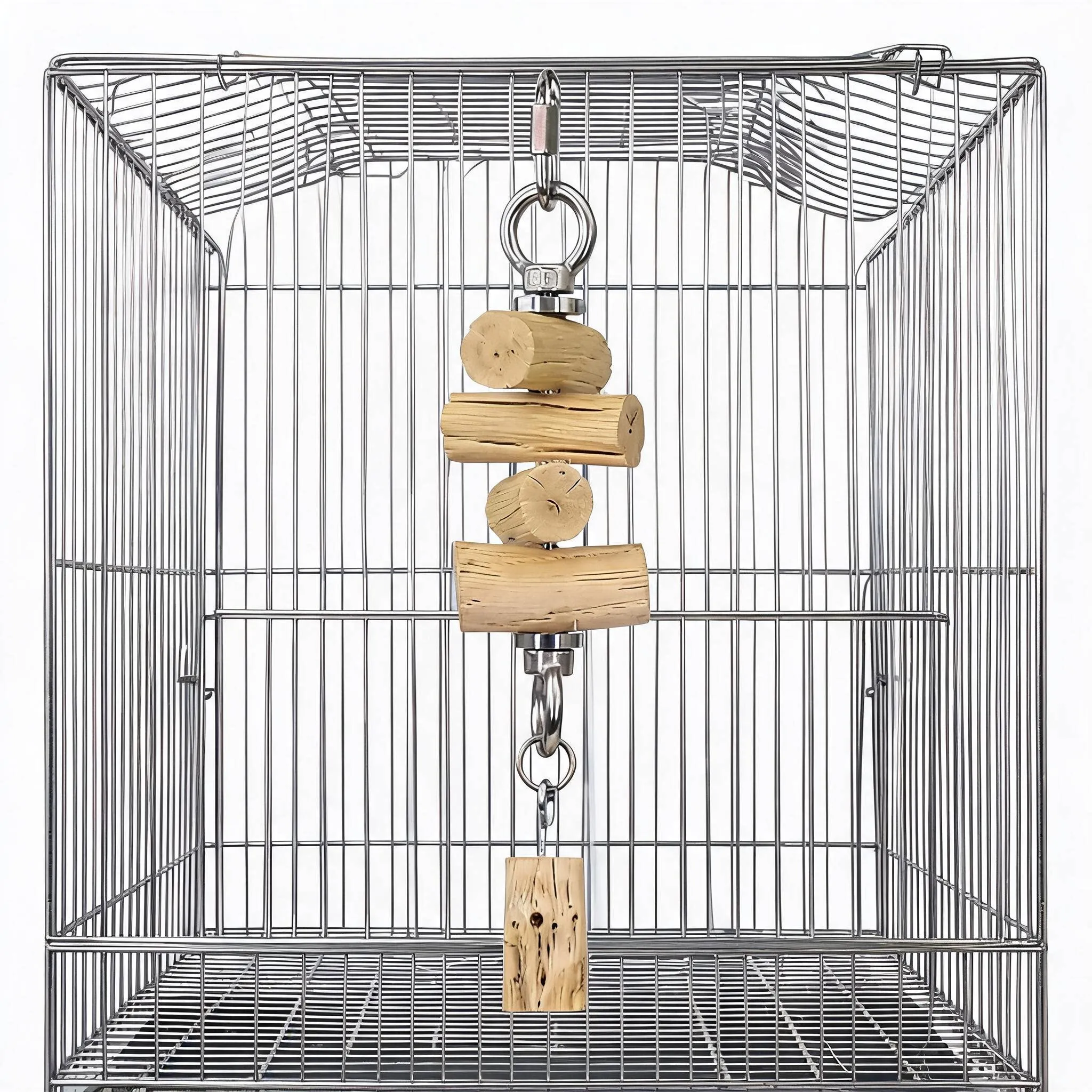 Natural Pearwood Parrot Chew Toy Hanging Bird Cage Decoration For Beak Grinding Birds Chewing Toy Reduce Stress Pet Bird