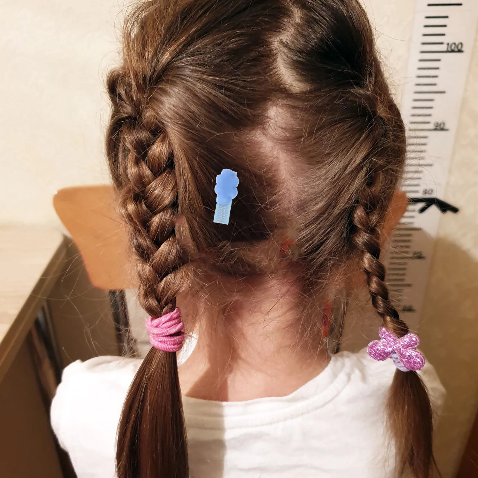 

5Pcs Fashion Metal Hair Clips for Baby Girls Rainbow Colorful Hair Accessories for Kids Party Festival Blue Set