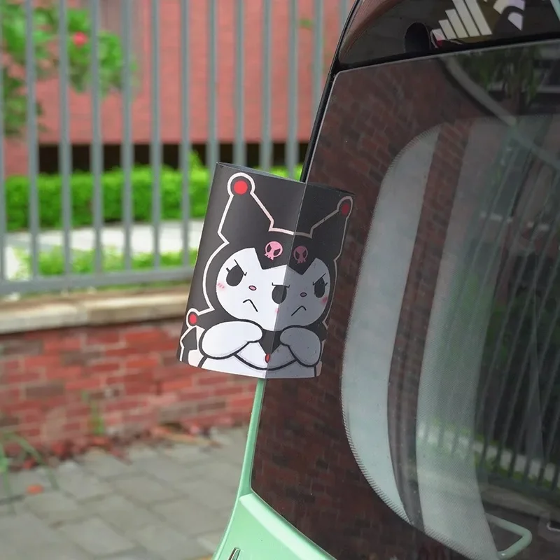 Sanrio Car Washable Label Sticker Kuromi My Melody Cartoon Cute Car Tail Door Decoration Sticker Car Accessories Anime Figuret