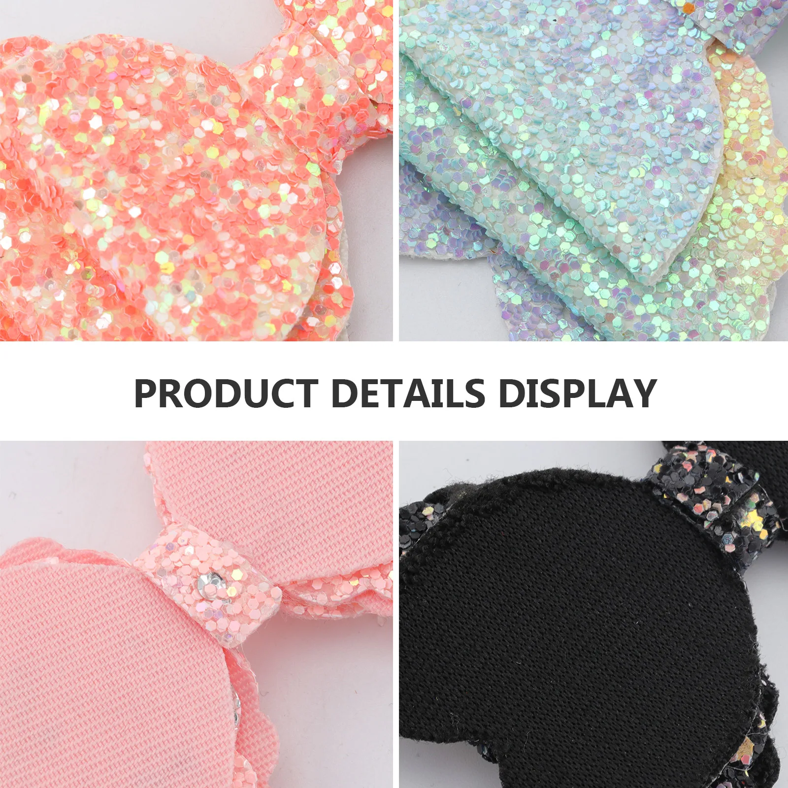 

6pcs Diy Bow Headwear Set Sequin Glitter Bow Hairclip For Girls Bowknot Hair Accessories Decorative Hair Pins