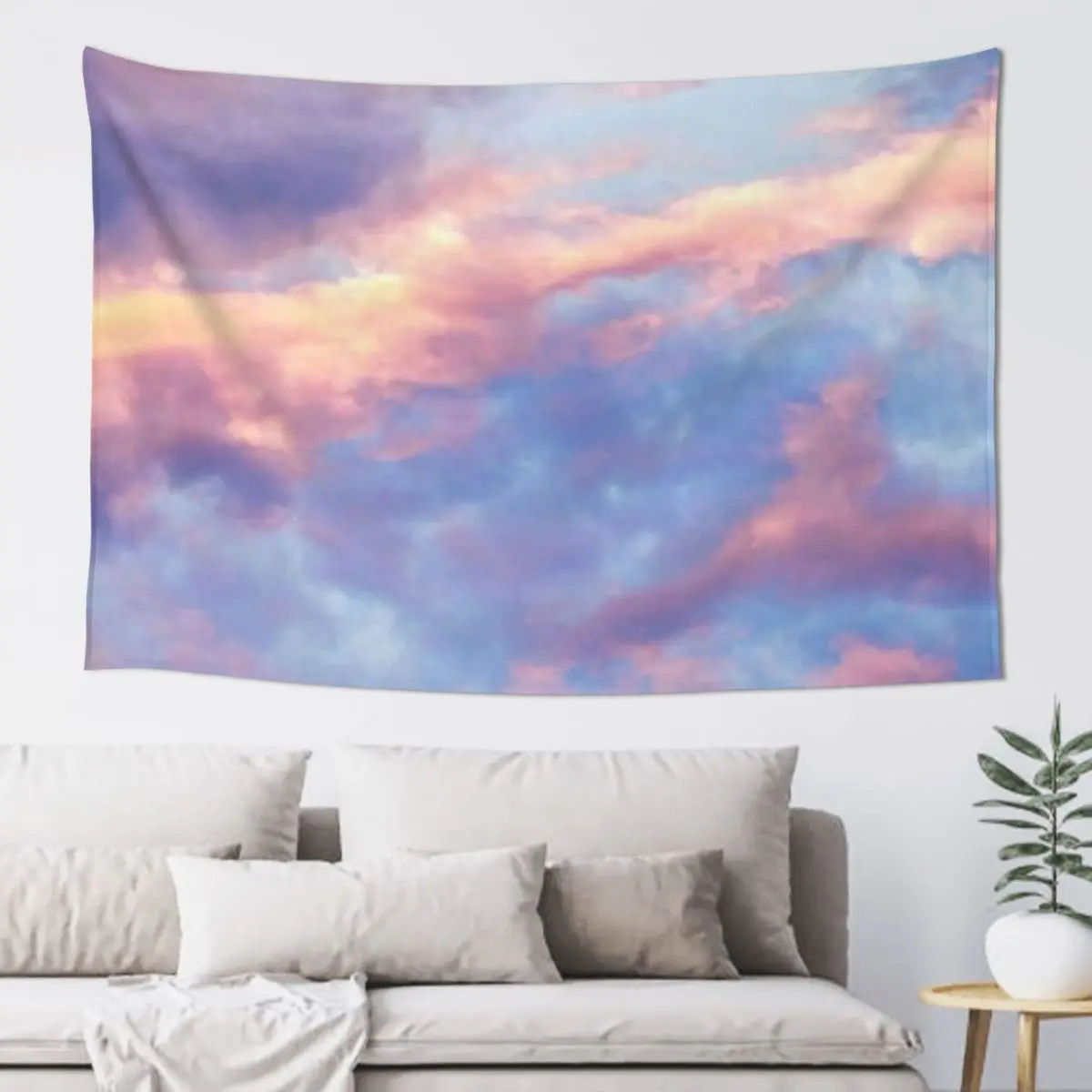 Cute Asthetic Clouds (asthetic) Tapestry Decor For Room Room Decor Korean Style Hanging Wall Wall Decoration Tapestry