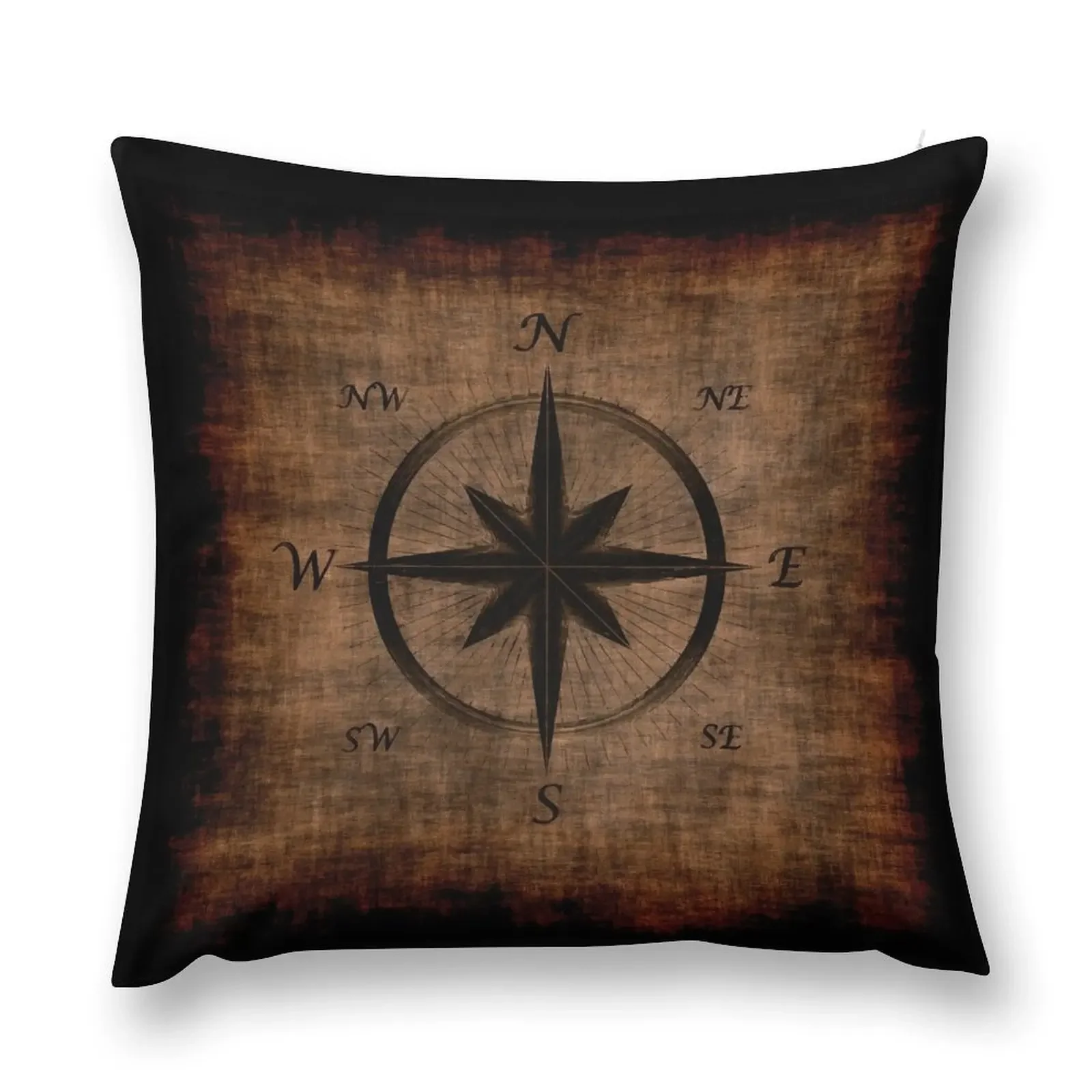 Nostalgic Old Compass Rose Design Throw Pillow Christmas Covers For Cushions bed pillows pillow