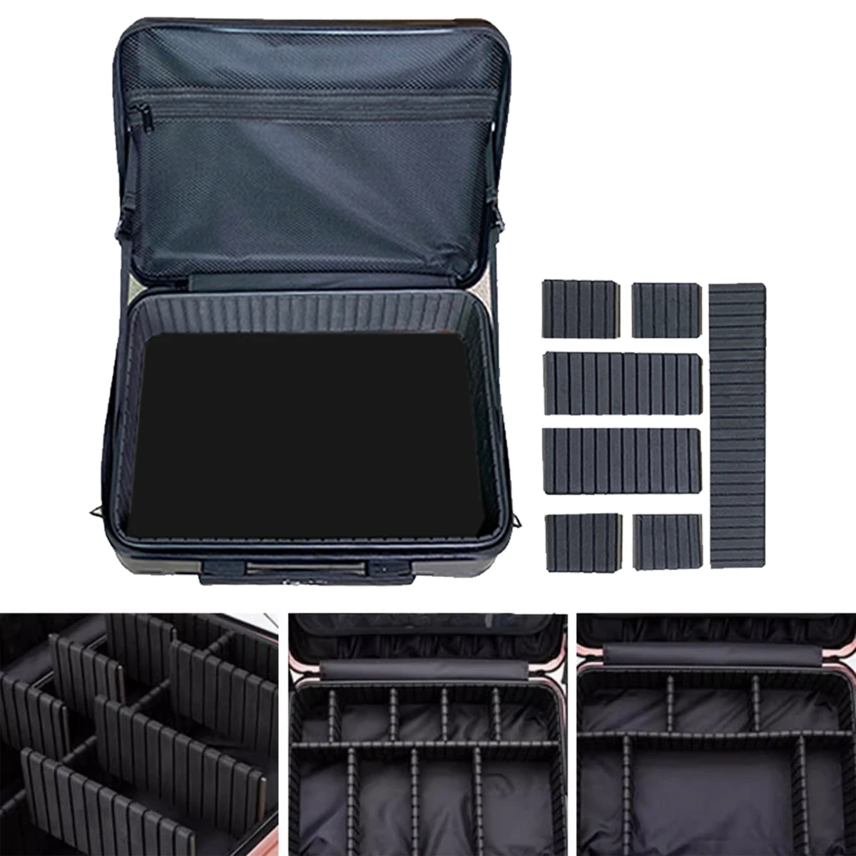 

Woman Multi-Functional Travel Makeup Bag Large Capacity Handbag Embroidery Storage Case Professional Makeup Artist Luggage