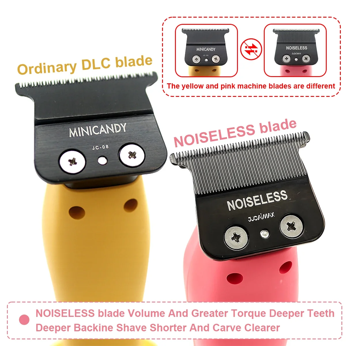 Professional Hair Clipper Kit for Men With Base Charger Brushless Motor 10000RPM  Barber Hair Cutt Machines JUCAI MINICANDY