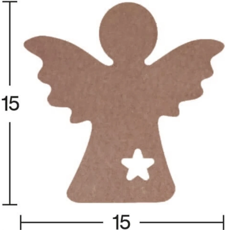 H71 Small Angel Trinket, 18mm Figurative Wood Object