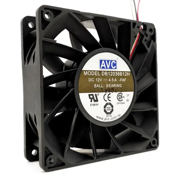 

AVC 12cm 12038 DB12038B12H 12V 4.5A 3-Wire Max Airflow Rate Violence Fan