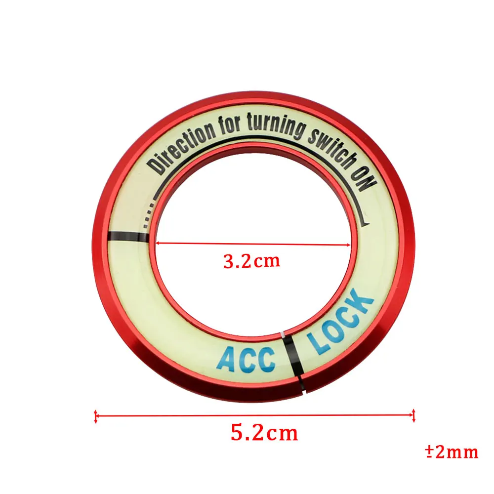 Luminous Car Ignition Switch Key Hole Ring Sticker Cover for Chevrolet Cruze Aveo Lacetti Niva Spark Orlando Epica Sail Sonic