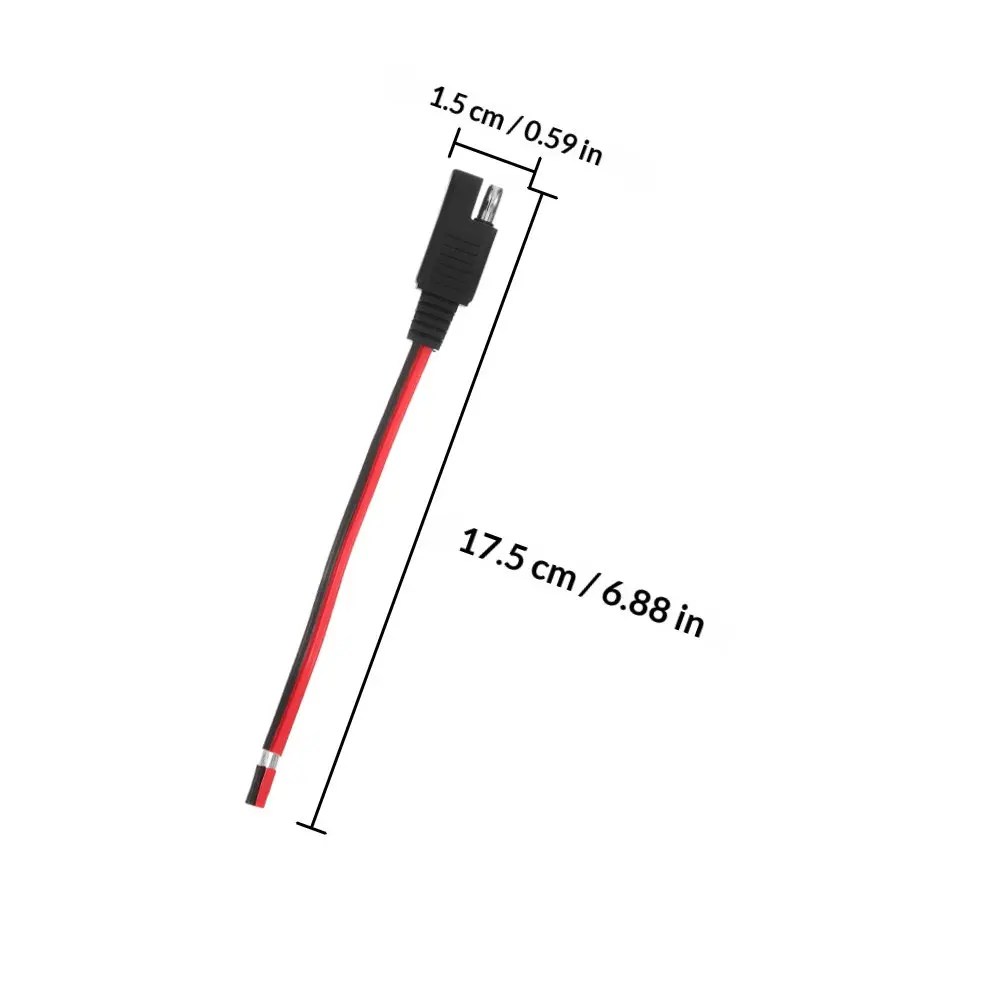 2Pcs Sae Heavy-Duty Automotive Extension Cable 14Awg Solar Photovoltaic Battery Connector Wire for Rv Motorcycle Tractor