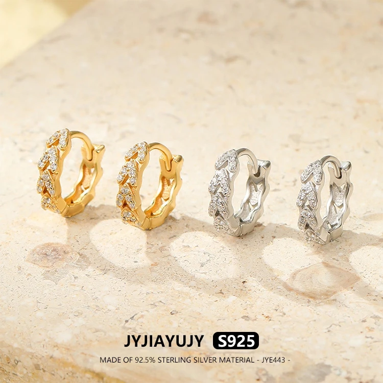 

JYJIAYUJY 100% Whole Original Sterling Silver S925 11.5MM HoopEarrings In Stock Love Fashion Jewelry Gift Daily JYE443