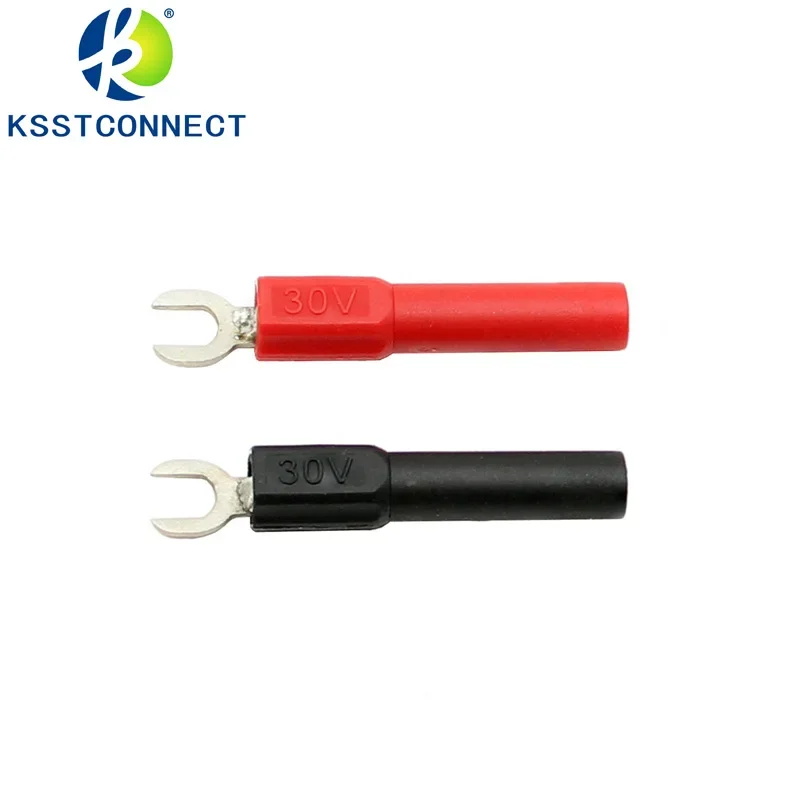 10pcs 4mm Banana Shrouded to 4mm 2mm Y Type Unshrouded Plug Female / Male Converters Adapter Connecting Plug