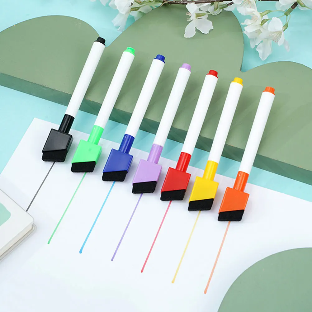 

8 Pcs Calligraphy Markers Dry Erase School and Eraser Erasers Fine Tip Erasable Pens Board Classroom Wipe
